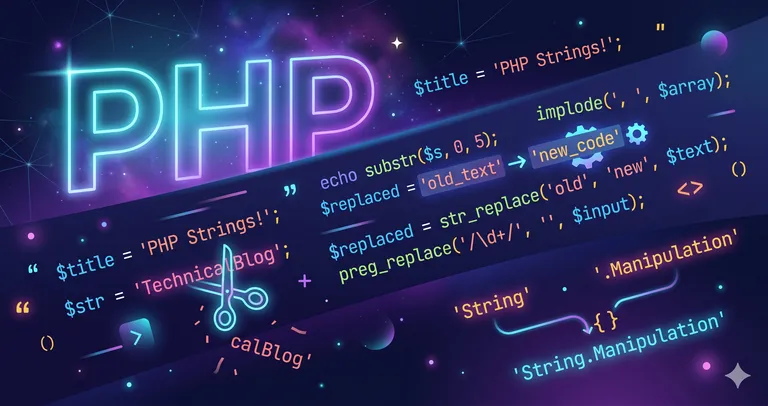 Texto codificado con caracteres de programación y símbolos de operaciones de strings.